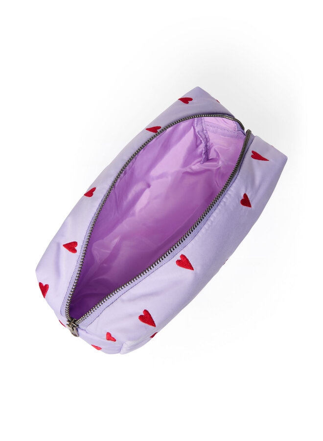 Studio Noos - Puffy pouch - Purple hearts