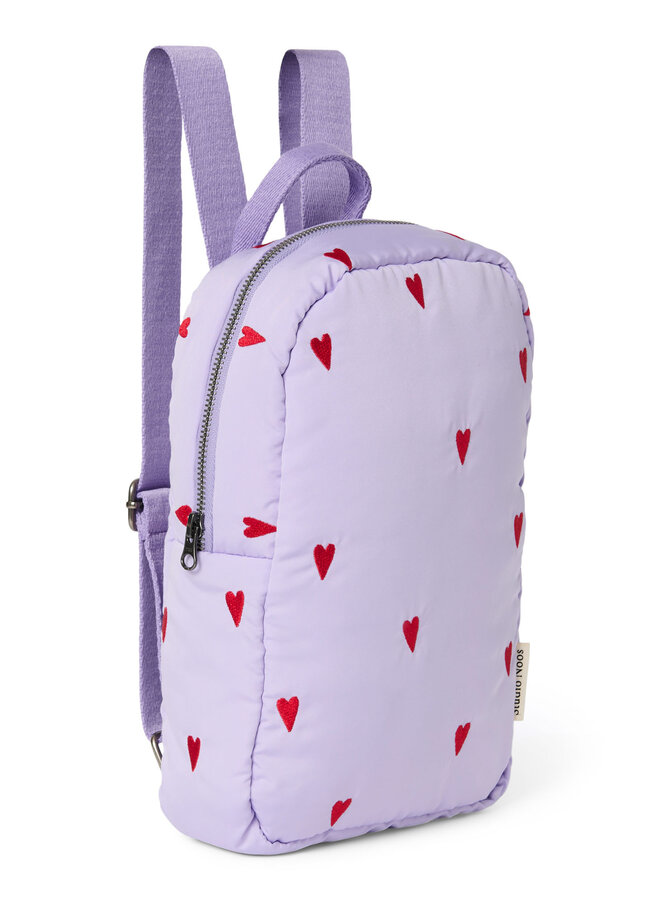 Studio Noos - Puffy mini backpack - Purple hearts