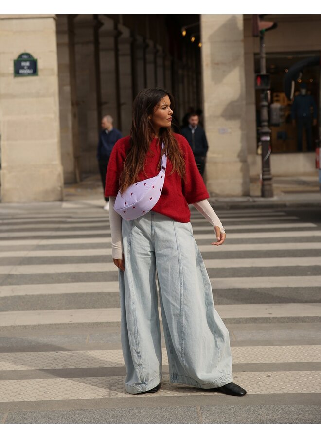 Studio Noos - Puffy adult fanny pack - Purple hearts