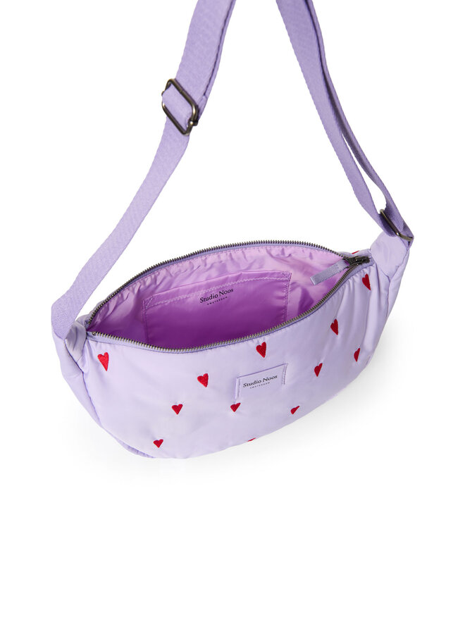 Studio Noos - Puffy adult fanny pack - Purple hearts