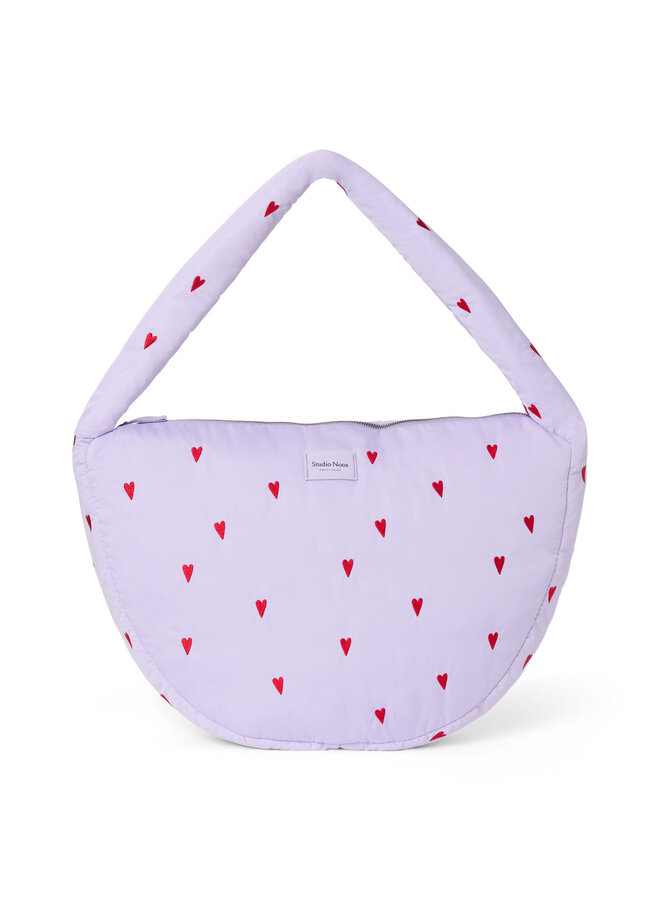 Studio Noos - Puffy cross body bag - Purple hearts