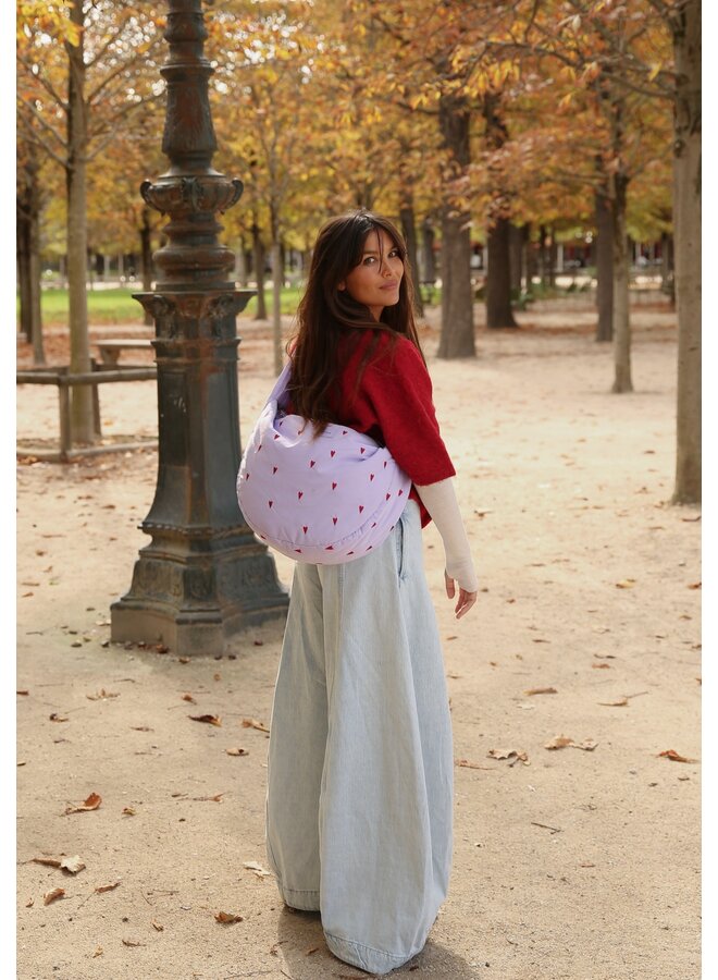 Studio Noos - Puffy cross body bag - Purple hearts