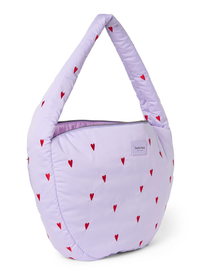 Studio Noos - Puffy cross body bag - Purple hearts