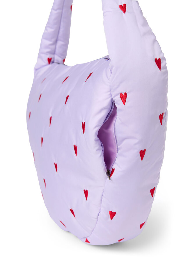 Studio Noos - Puffy cross body bag - Purple hearts