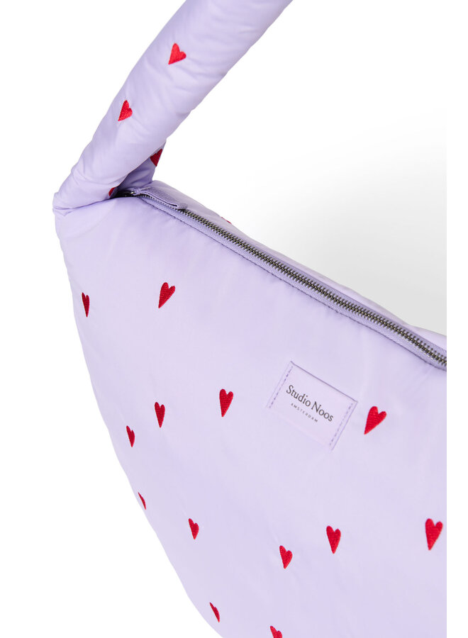 Studio Noos - Puffy cross body bag - Purple hearts