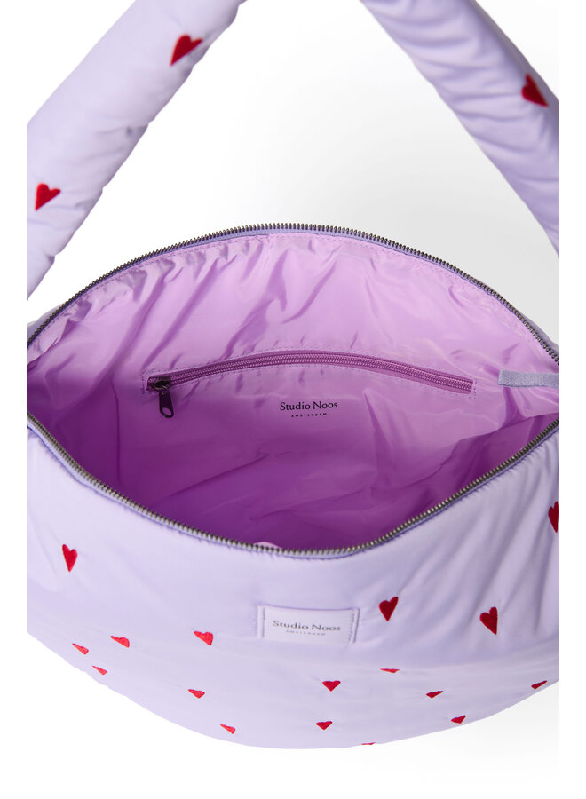 Studio Noos - Puffy cross body bag - Purple hearts