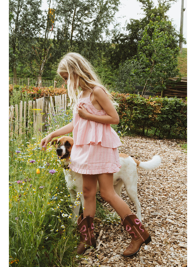 Bootstock - Bow pink - Brown