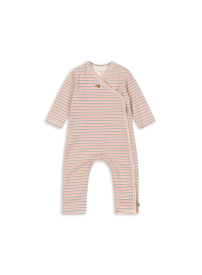 Basic newborn onesie - Stripe tricolore petit