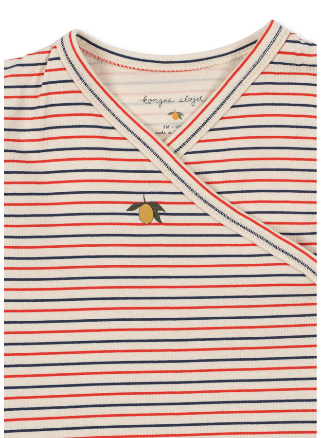 Konges Sløjd - Basic newborn onesie - Stripe tricolore petit