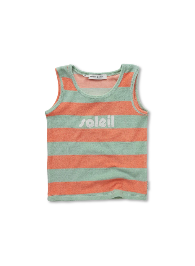 Tanktop boys stripes - Silt green
