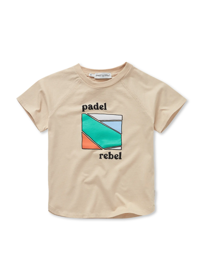 Sproet & Sprout - Raglan t-shirt padel rebel - Sesame