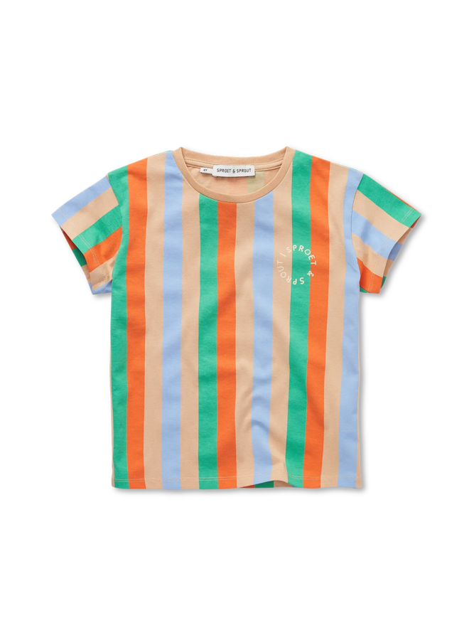 T-shirt vertical stripes - Sand
