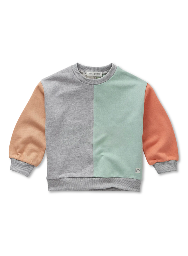 Sweatshirt colourblock - Silt green
