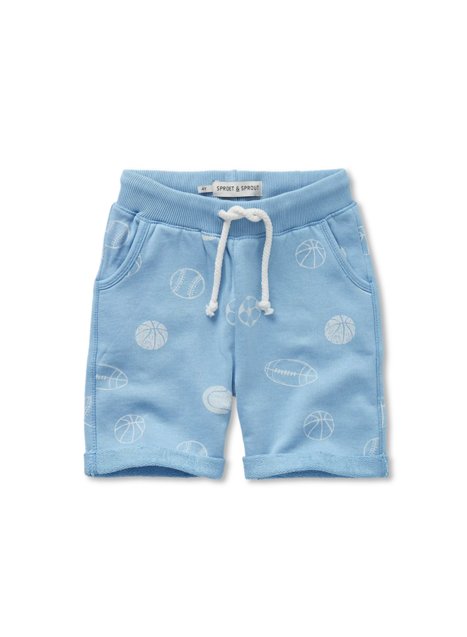 Sweat shorts balls print - Forever blue