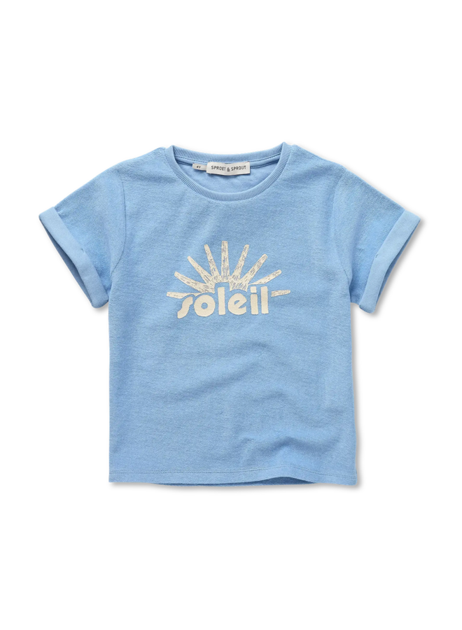 Sproet & Sprout - Terry t-shirt soleil - Forever blue