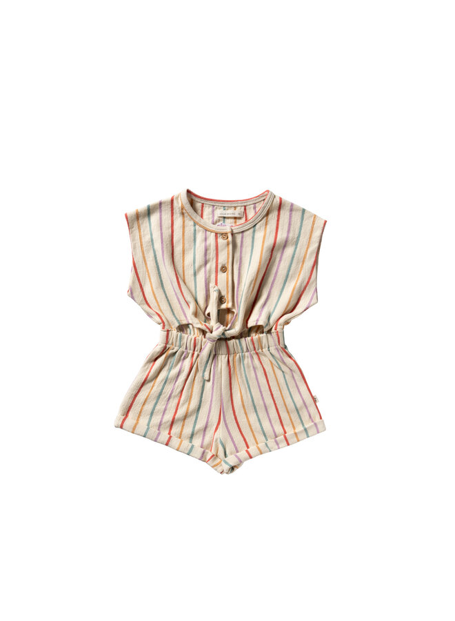 Sunset strip front tie playsuit - Multicolor