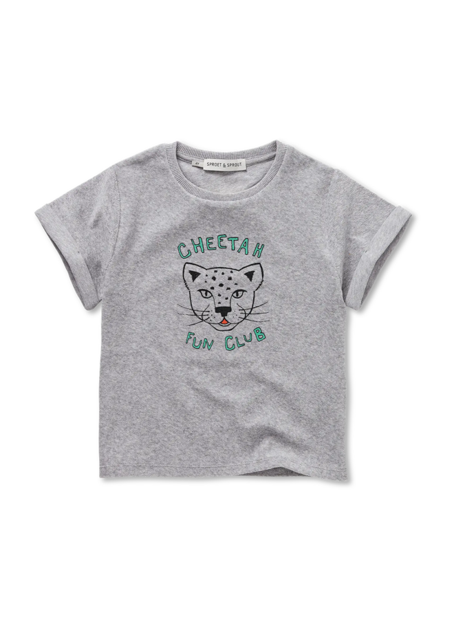 Terry t-shirt cheetah - Grey melee