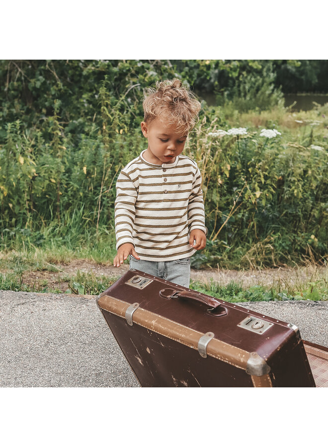 Your Wishes - Stripe terry relaxed granddad ls - Multicolor