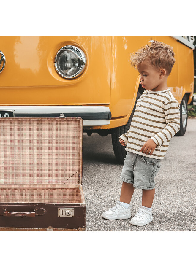 Your Wishes - Stripe terry relaxed granddad ls - Multicolor