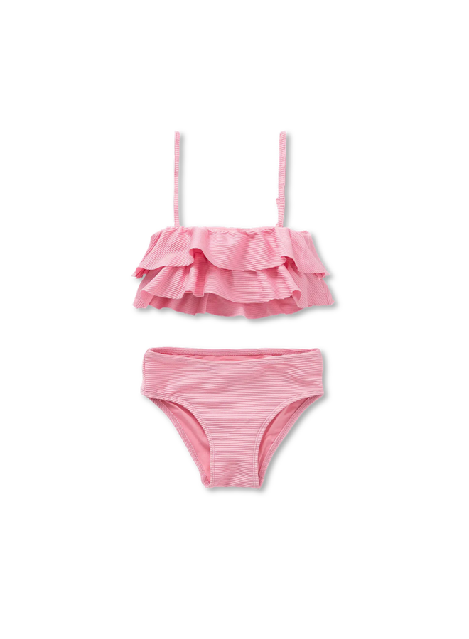 Bikini ruffle pink - Podium pink