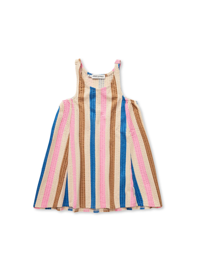Sproet & Sprout - Loose dress striped - Sesame