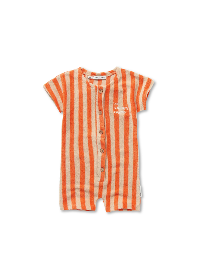 Sproet & Sprout - Terry onesie stripes - Sesame