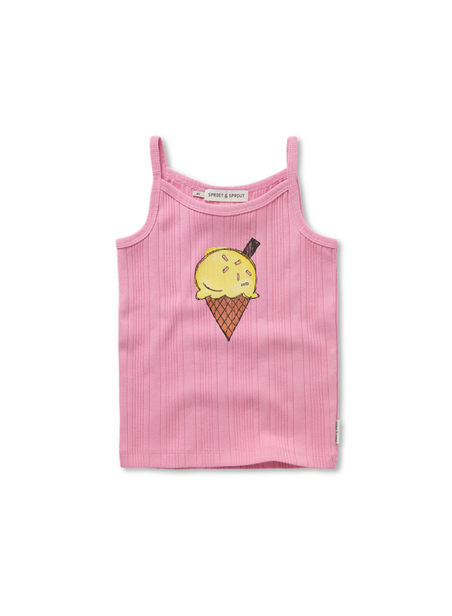 Girls spaghetti top ice cream - Podium pink