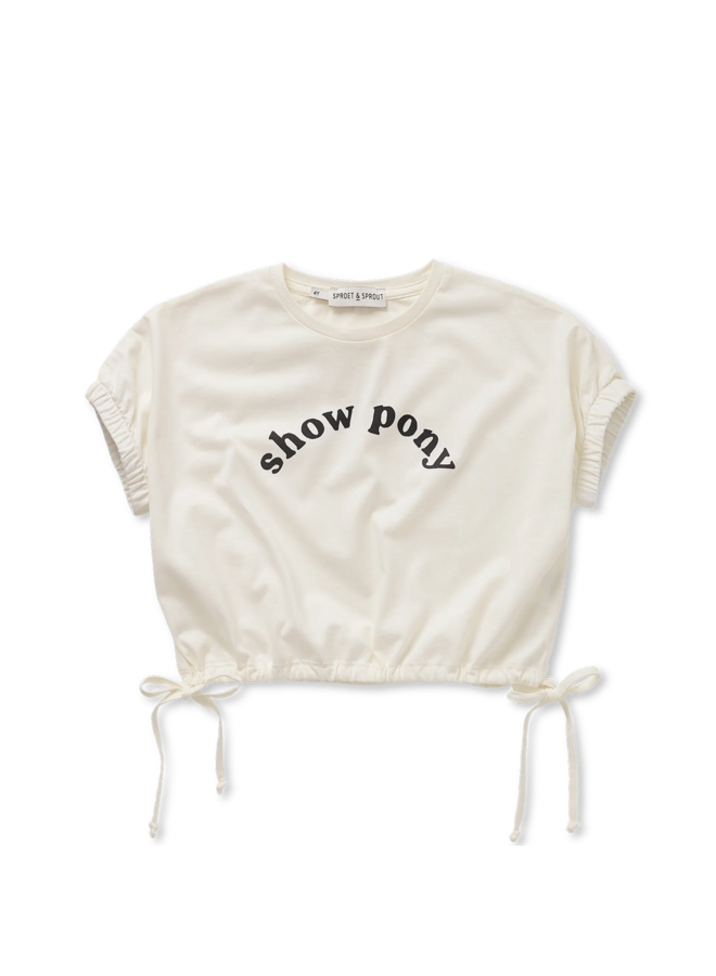 Girls t-shirt show pony - Off-white