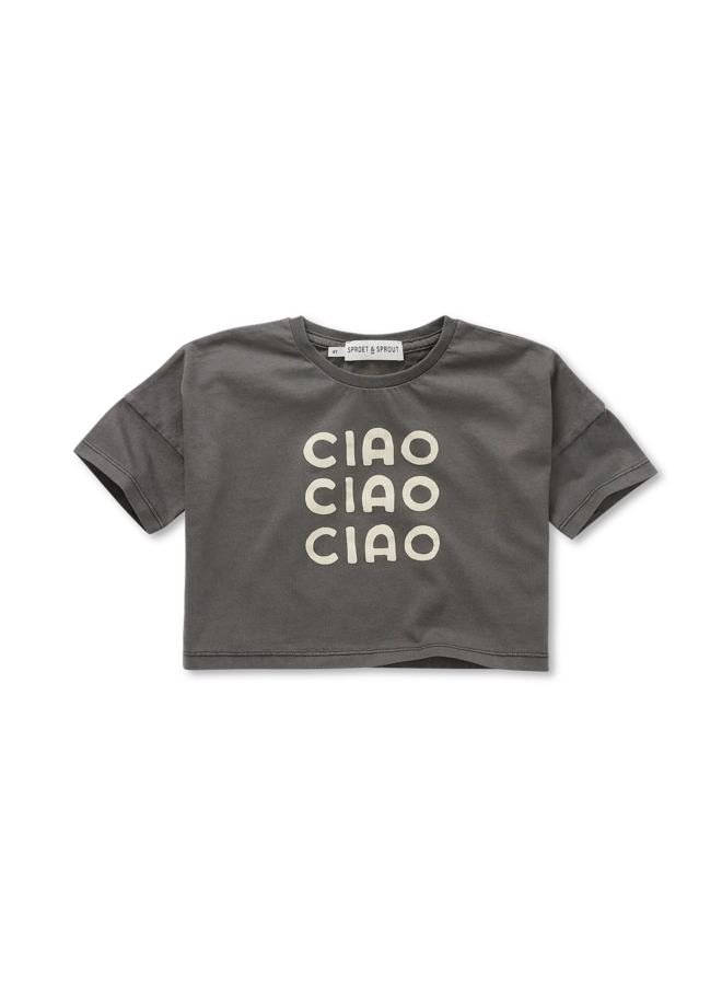 Sproet & Sprout - Cropped top ciao - Washed black