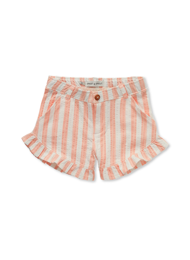 Ruffle short small stripe - Off-white