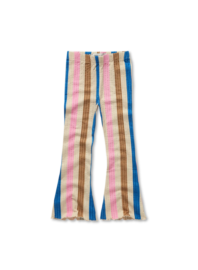 Flared legging stripes - Sesame