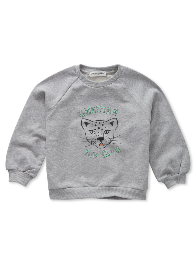 Raglan sweatshirt cheetah - Grey melee