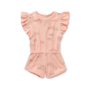 Sproet & Sprout - Ruffle jumpsuit swan print - Blush pink