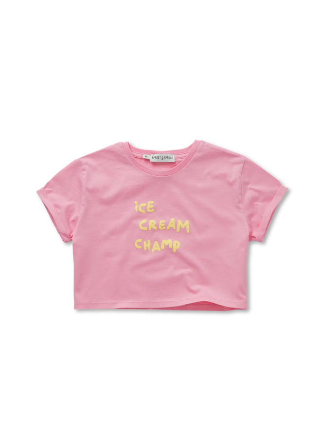 Sproet & Sprout - Boxy t-shirt ice cream - Podium pink
