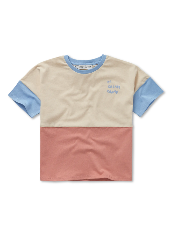 T-shirt colourblock - Sesame