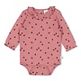 Feetje - Romper ajour rib AOP - Ladybug - Roze