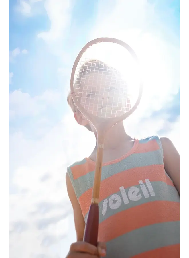 Sproet & Sprout - Tanktop boys stripes - Silt green