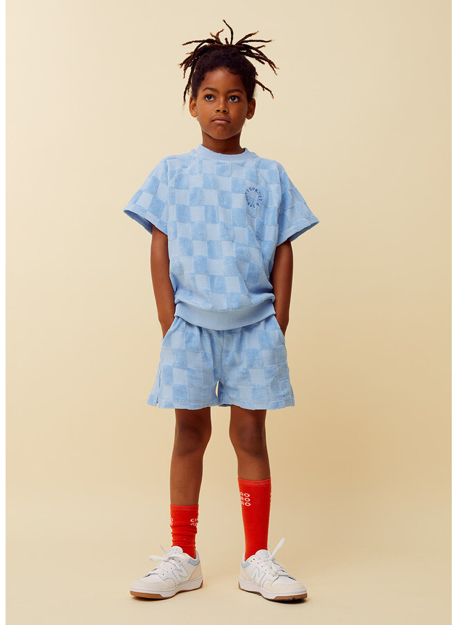 Sproet & Sprout - Raglan sweatshirt terry blocks - Forever blue