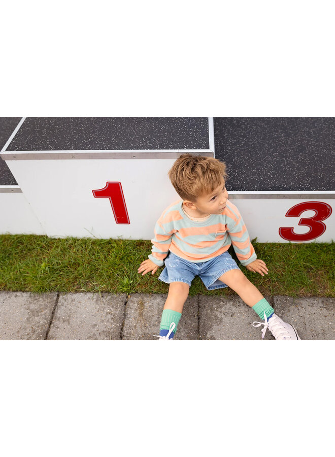 Sproet & Sprout - Terry sweatshirt stripes - Silt green