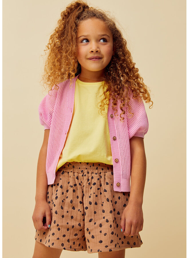 Sproet & Sprout - Girls t-shirt ruffle sleeve - Pastel yellow