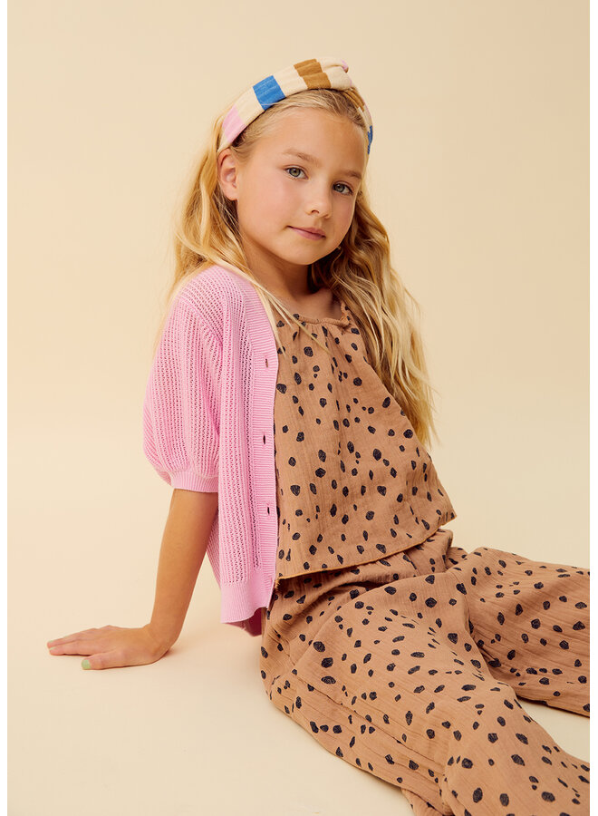 Sproet & Sprout - Girls knitted cardigan - Podium pink