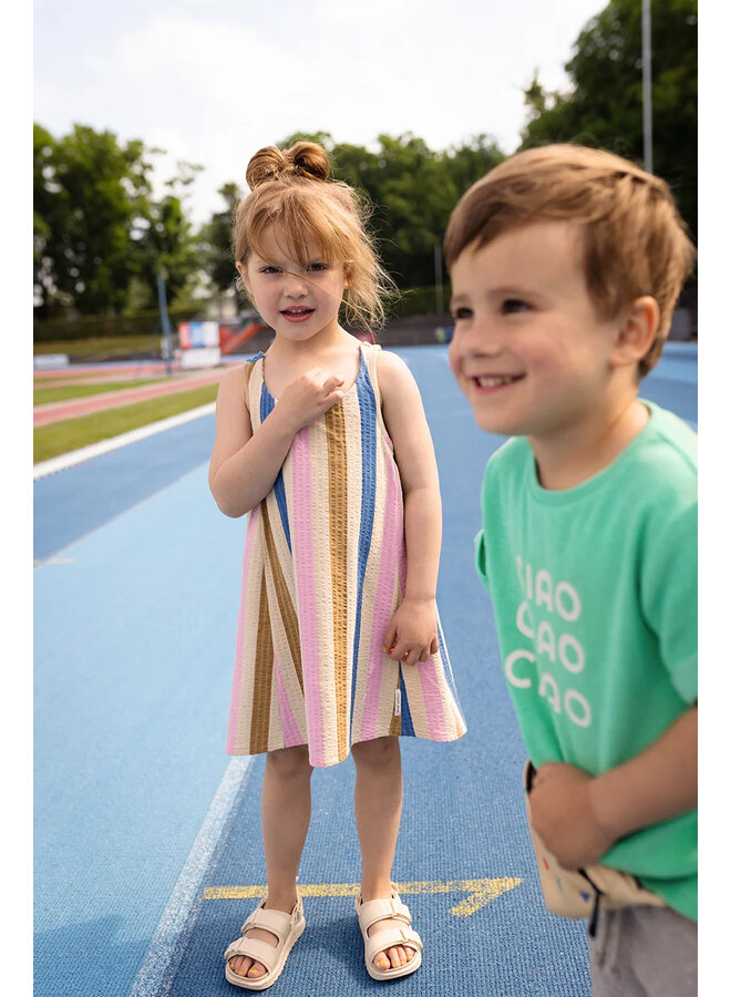 Sproet & Sprout - Loose dress striped - Sesame