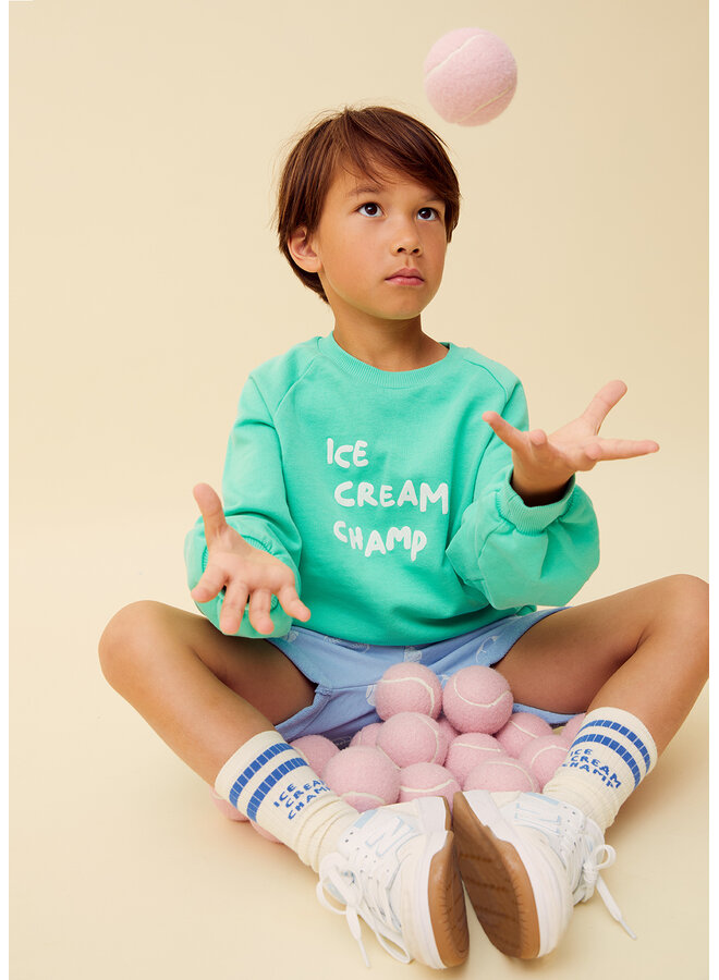 Sproet & Sprout - Raglan sweatshirt ice cream champ - Jade green