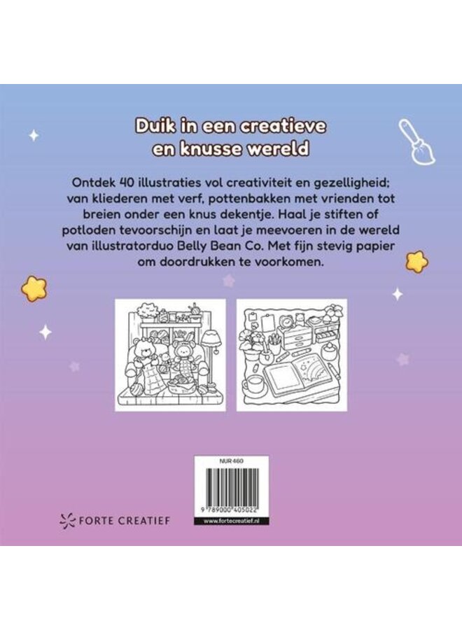Forte - Cozy & cute in het atelier - Creatief kleurboek