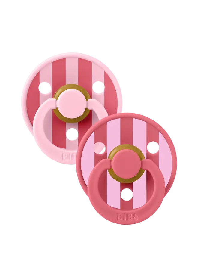 Bibs - Colour fopspenen duopack block - Baby Pink Coral mix