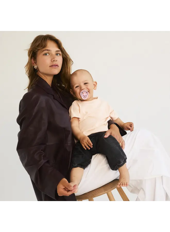 Bibs - Colour fopspenen duopack polka - Baby pink/Mocha