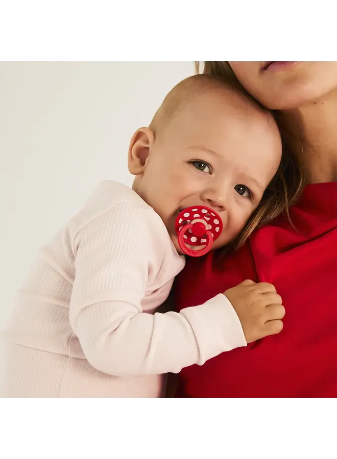 Bibs - Colour fopspenen duopack polka - Blossom/Candy apple