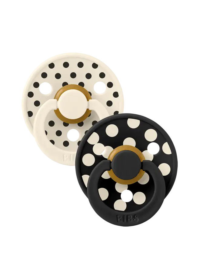 Colour fopspenen duopack polka - Ivory/Black