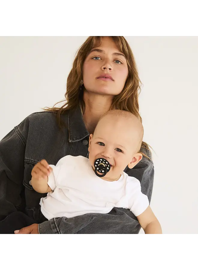 Bibs - Colour fopspenen duopack polka - Ivory/Black