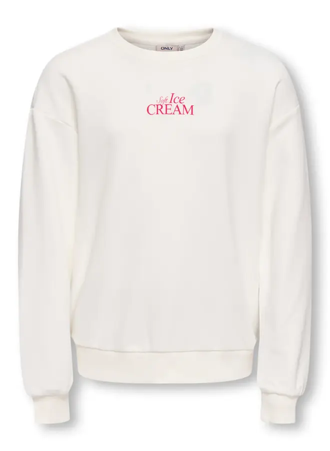 Kids Only - Philea loose sweat - Cloud dancer/Ice cream